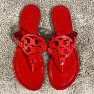 Tory Burch NIB Tory Burch Miller Patent Leather Thong Sandals